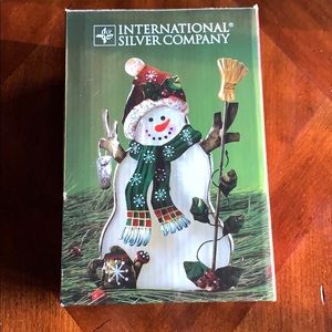 International Silver Company Snowman Stained Glass